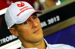 Michael Schumacher at a F1 press conference in Brazil