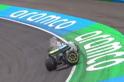 Rode vlag in VT2 Zandvoort door zware crash van Stroll
