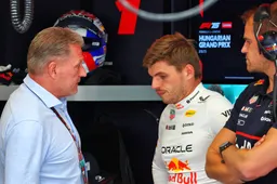 Max Verstappen and Jos Verstappen at the Hungaroring