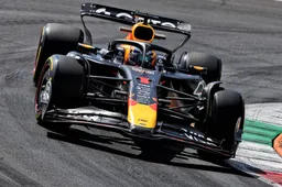 Italian GP winner Verstappen in action in Monza - Day 1 of Pirelli's tyre test