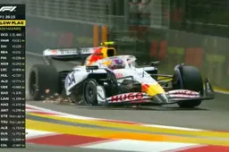 Nóg een rode vlag: Lawson crasht en staat stil op het circuit