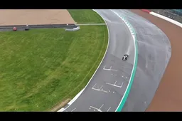 The new Mercedes out on track: the W17 captured in action