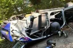 Jos Verstappen overleeft zware crash tijdens rally in België