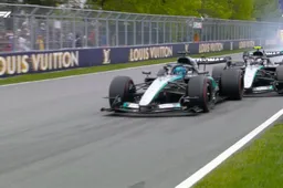 Antonelli nearly collides with Russell after being overtaken for race lead in Montreal