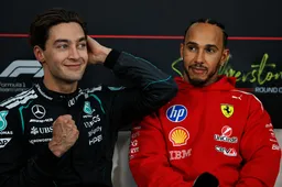George Russell pokes fun at Lewis Hamilton over Kim Kardashian with cheeky "new girlfriend" question