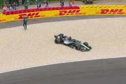 Russell's Belgian GP ends on the opening lap after contact with Hamilton