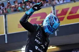 Russell keeps fired-up Verstappen at bay to take win in incident-packed Azerbaijan GP