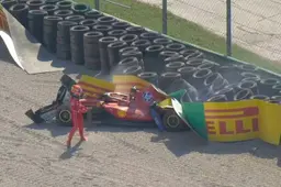 Italian GP red-flagged after Leclerc's high-speed Ferrari crash