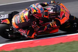 Moto2 race red-flagged after big Turn 1 crash involving multiple riders