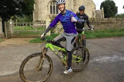 Grosjean once had fun on a Whyte Bike with stag logo!