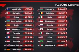 F1 releases session times for 2019 grand prix weekends