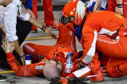 Ferrari mechanic suffers leg injuries after pitstop gaffe