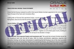 Red Bull CEO, Mintzlaff: Thank you for everything, Christian