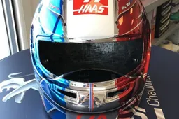 Grosjean reveals special helmet for home race
