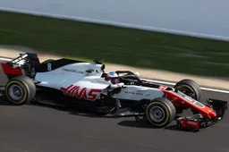 Haas VF18 on track in Barcelona