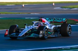Hamilton's first lap in the Mercedes W13 at Silverstone