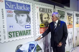 Stamps in honour of JYS, Villeneuve, Senna, Schumi and Hamilton