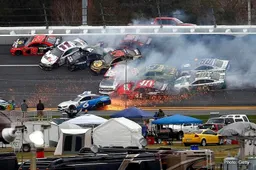 Video: Johnson triggers huge wreck and wins Clash at Daytona
