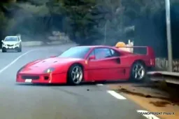 Norris' $1.5-Million Ferrari F40 crashed
