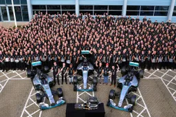 Mercedes celebrate The Triple 