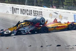 Indycar Pocono: Power wins crashed marred race