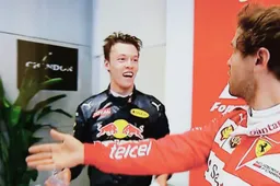 Vettel scolds smiling Kvyat after Shanghai incident
