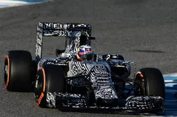 Camouflaged Red Bull RB11 breaks cover at Jerez