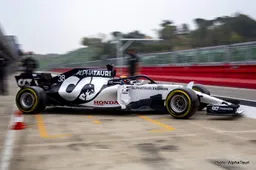 Rookie Tsunoda testing for AlphaTauri at Imola