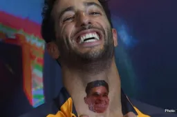 Ricciardo explains odd Norris tattoo on his Adam's apple