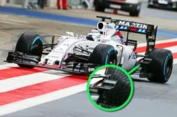 Williams runs illegal winglet during test