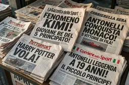 Italian media  crown Kimi "Harry Potter" Antonelli a “Fenomeno” after Monaco masterclass