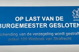Foto woningzegel na sluiting