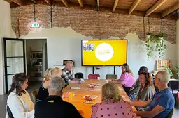 Mensen aan tafel tijdens een bijeenkomst van Kansrijk Wonen