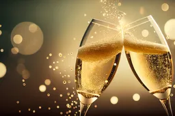 champagne-viering-drinkt-wijn-goudkleurige-achtergrond-gegenereerd-door-ai