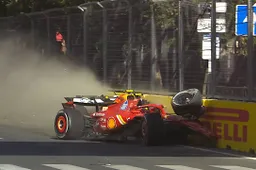 crash sergio perez carlos sainz baku 2024