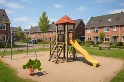 speeltuin uit met kinderen