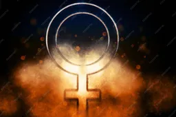 Vrouwelijk symbool vrouwenteken geslachtssymbool blauw symbool.FreePik