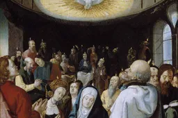 Pinksteren.Atelier Lucas van Leyden, tweede kwart 16e eeuw
