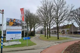 Bouwbord herinrichting Enschedesestraat in Losser