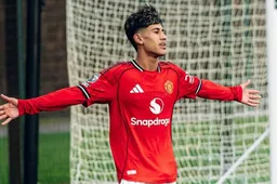 JJ Gabriel watched closely by Michael Carrick as he trains with Man Utd first team