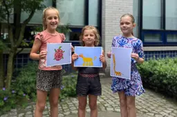 winnaars tekenwedstrijd Vlagheide