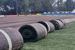 Vervaning kunstgras hoofdveld Blauw Geel4