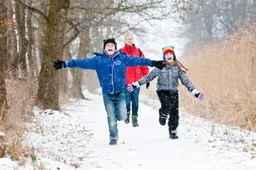 DWInSpelende kinderen in sneeuw Janko van Beek