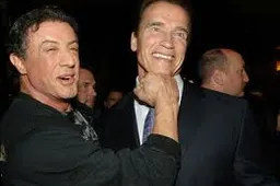 Arnold Schwarzenegger en Sylvester Stallone in The Tomb