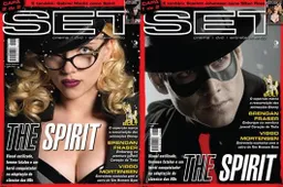 Scarlett Johansson siert poster en magazine The Spirit