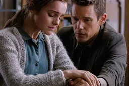 Eerste foto thriller Regression met Emma Watson en Ethan Hawke