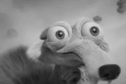 Ice Age 4 teaser in de stijl van The Artist