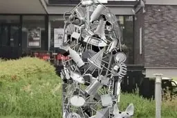 Kunstwerk voor de gevel van Veluvine in Nunspeet