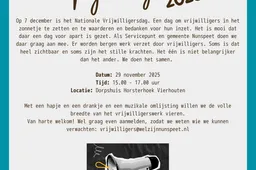 Dag van de vrijwilliger 2025 - uitnodiging