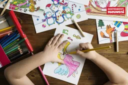 kind kleurplaat school opvang